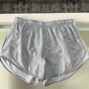 Gray and White Nike Dri-Fit Shorts